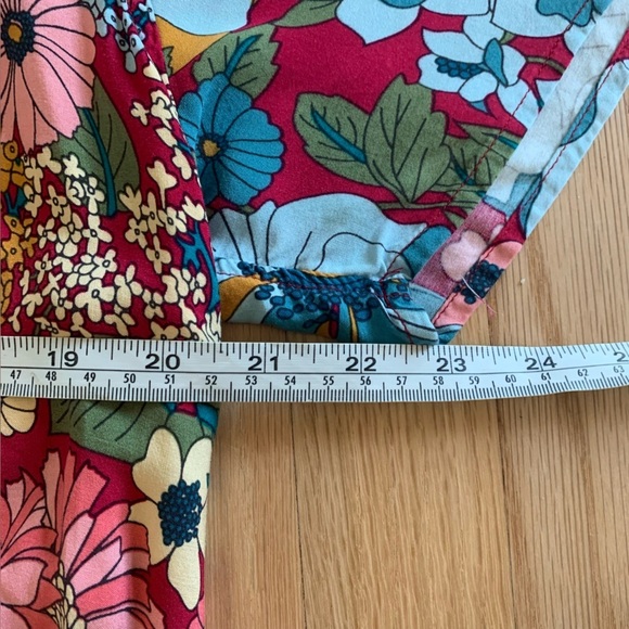 Natural Life Women’s Colorful Floral V Neck Mini Dress Bright Size Medium Boho - Picture 7 of 8